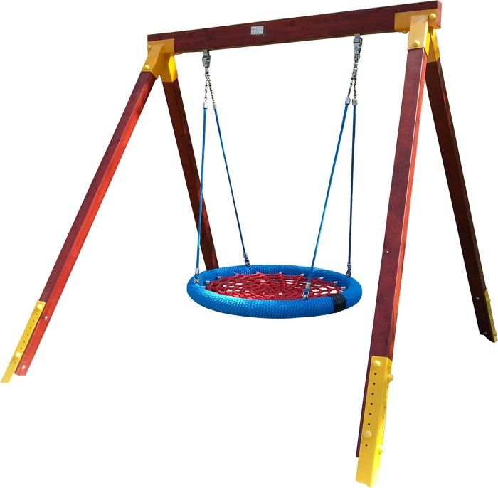 Játszótér - Együléses fészekhinta állvány - 120 cm-es ülőkével